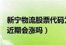 新宁物流股票代码为300013（新宁物流股票近期会涨吗）