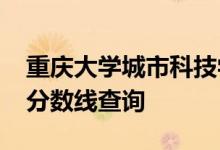 重庆大学城市科技学院2018年河南文科录取分数线查询