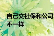 自己交社保和公司交社保的区别在哪 有什么不一样 