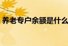 养老专户余额是什么意思（具体可这样定义）