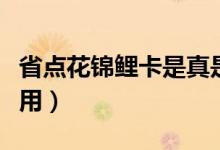 省点花锦鲤卡是真是假（省点花锦鲤卡有什么用）