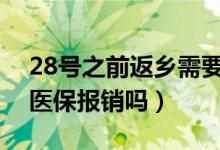 28号之前返乡需要核酸检测吗（费用可以用医保报销吗）