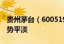 贵州茅台（600519）股票行情：基本面差走势平淡
