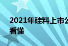 2021年硅料上市公司龙头股一览1分钟教你看懂