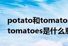 potato和tomato的区别（请问potatoes和tomatoes是什么意思）