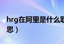 hrg在阿里是什么职位（来看下这个职位的意思）