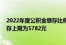 2022年度公积金缴存比例和基数公布 省直住房公积金月缴存上限为5782元 