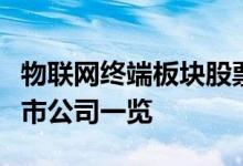 物联网终端板块股票有哪些物联网终端概念上市公司一览