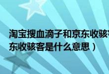 淘宝搜血滴子和京东收骇客是什么意思（淘宝搜血滴子和京东收骇客是什么意思）