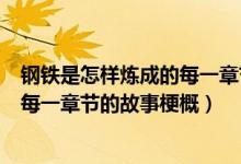 钢铁是怎样炼成的每一章节的故事情节（钢铁是怎样炼成的每一章节的故事梗概）