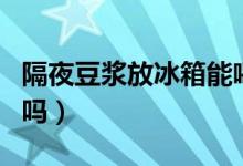 隔夜豆浆放冰箱能喝吗（隔夜豆浆放冰箱能喝吗）