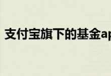 支付宝旗下的基金app（支付宝旗下的借贷）