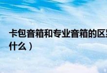 卡包音箱和专业音箱的区别（卡包音箱和专业音箱的区别是什么）