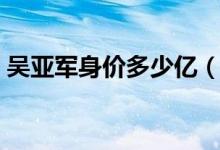 吴亚军身价多少亿（揭开其个人简介及背景）