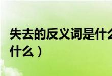 失去的反义词是什么二年级（失去的反义词是什么）