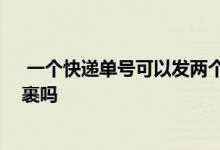  一个快递单号可以发两个包裹吗 一个快递单号能发两个包裹吗 