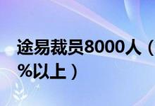 途易裁员8000人（裁员数量占其员工总数10%以上）