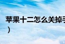 苹果十二怎么关掉手电筒（苹果十二怎么关机）