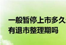 一般暂停上市多久进入退市整理期 终止上市有退市整理期吗