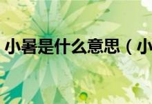 小暑是什么意思（小暑是什么意思（图文））