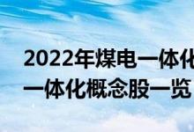 2022年煤电一体化板块龙头股有哪些（煤电一体化概念股一览）
