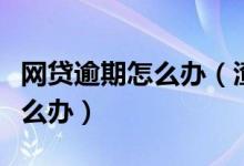网贷逾期怎么办（渣打银行信用卡逾期以后怎么办）