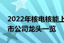 2022年核电核能上市公司有哪些核电核能上市公司龙头一览