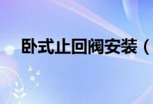 卧式止回阀安装（卧式止回阀安装要求）