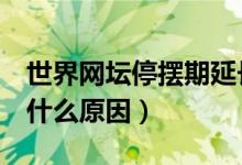 世界网坛停摆期延长至7月底怎么回事（具体什么原因）