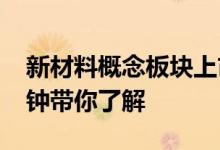 新材料概念板块上市公司2022年有哪些三分钟带你了解