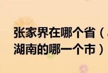 张家界在哪个省（具体在什么地方 张家界在湖南的哪一个市）