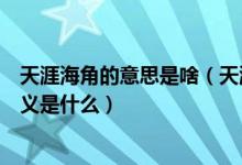 天涯海角的意思是啥（天涯海角有谁知道天涯海角的真正含义是什么）