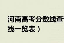 河南高考分数线查询（2017年河南高考分数线一览表）