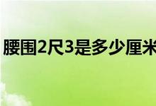 腰围2尺3是多少厘米阿（尺跟厘米如何换算）