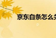 京东白条怎么关闭（有两种途径）