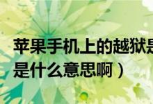 苹果手机上的越狱是什么意思（苹果手机越狱是什么意思啊）
