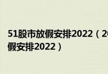 51股市放假安排2022（2022年股市休市时间表 五一股市休假安排2022）