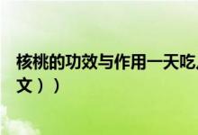 核桃的功效与作用一天吃几个合适（核桃的功效与作用（图文））