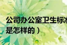公司办公室卫生标准（办公室卫生标准及要求是怎样的）