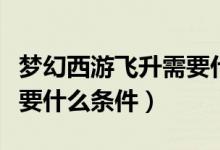 梦幻西游飞升需要什么等级（梦幻西游飞升需要什么条件）