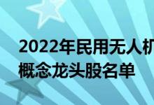 2022年民用无人机概念股有哪些民用无人机概念龙头股名单