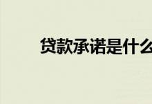 贷款承诺是什么 贷款承诺是指什么