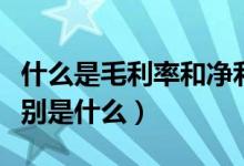 什么是毛利率和净利率（毛利率和净利率的区别是什么）