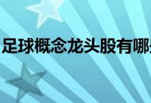足球概念龙头股有哪些足球概念股票股价一览