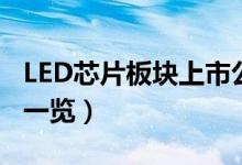 LED芯片板块上市公司有哪些（LED芯片股票一览）