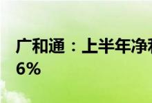 广和通：上半年净利润2.04亿元同比增长0.56%