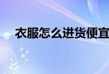 衣服怎么进货便宜（衣服怎么进货便宜）
