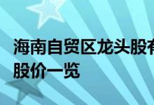 海南自贸区龙头股有哪些海南自贸区概念股票股价一览