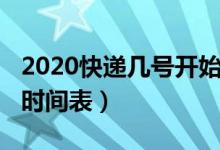 2020快递几号开始上班（2020快递春节放假时间表）