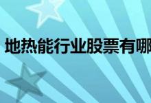 地热能行业股票有哪些（地热能概念股名单）